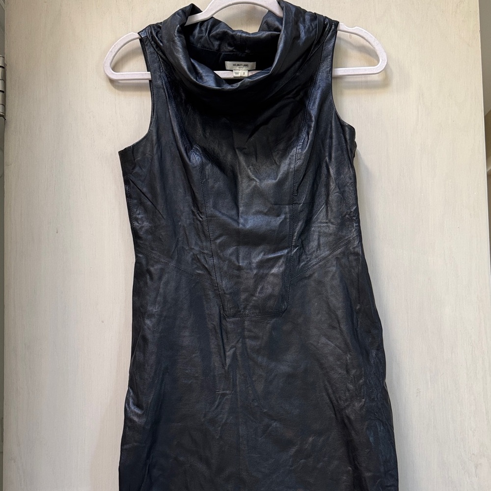Helmut Lang Black Sleeveless Knee Length Dress